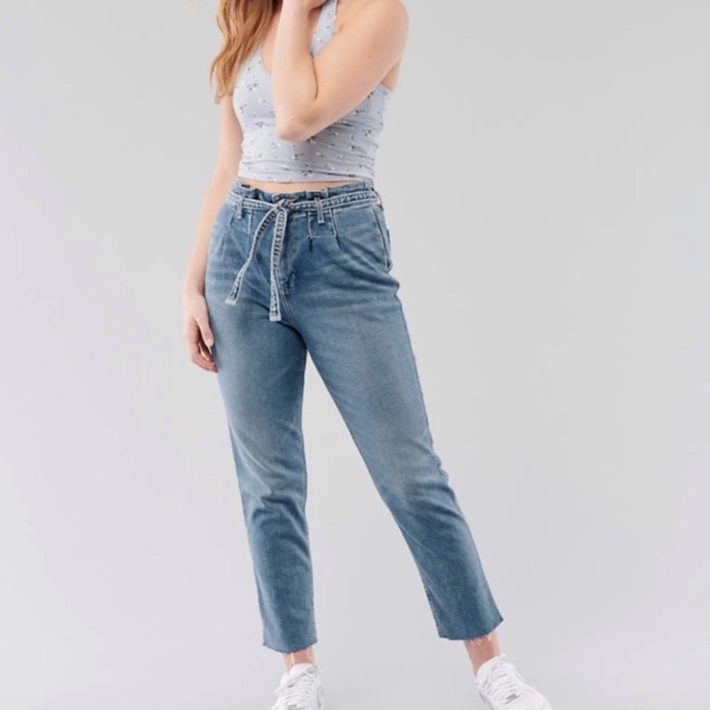 Hollister Curvy Ultra High Rise Mom Jeans.